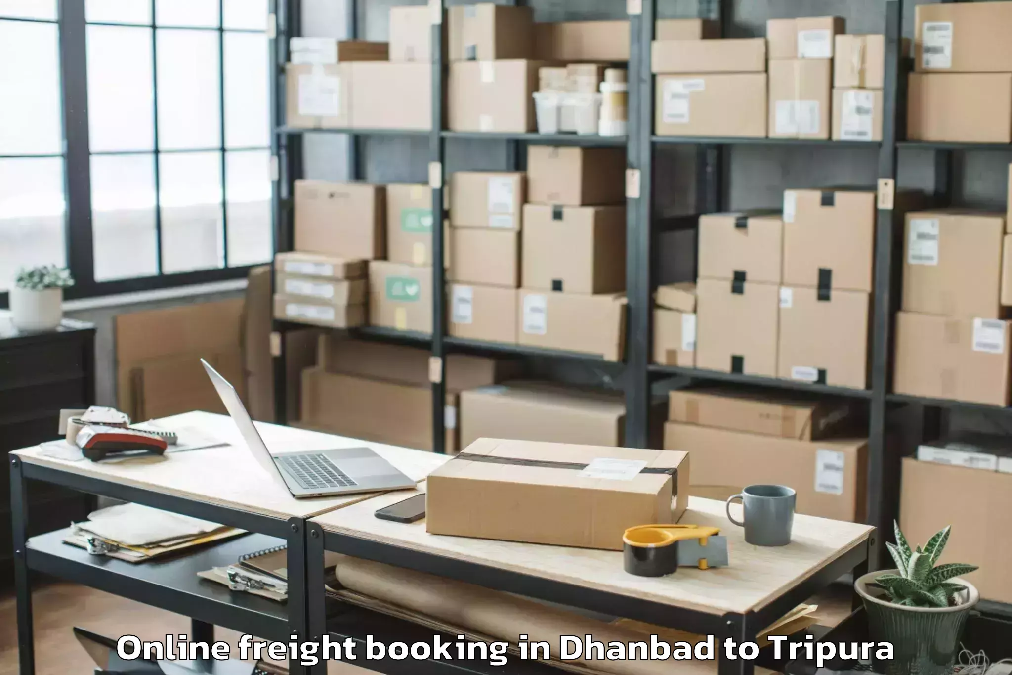 Professional Dhanbad to Khowai Airport Ixn Online Freight Booking